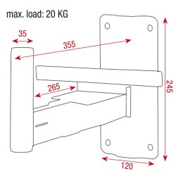 Speaker Wall Bracket 35 mm